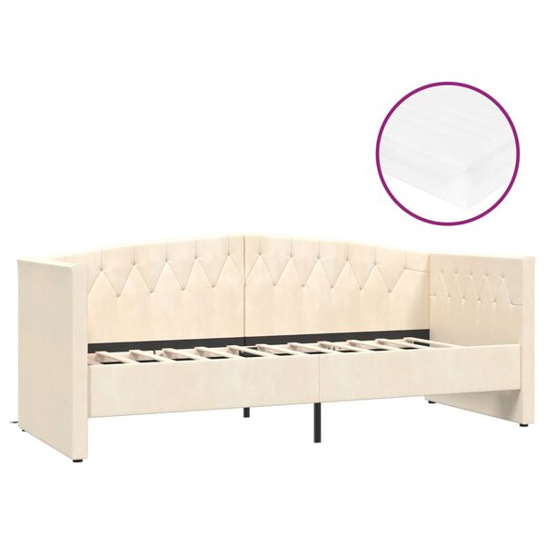 vidaXL &Kappa;&alpha;&nu;&alpha;&pi;έ&sigmaf; &Kappa;&rho;&epsilon;&beta;ά&tau;&iota; &mu;&epsilon; &Sigma;&tau;&rho;ώ&mu;&alpha; & USB &Kappa;&rho;&epsilon;&mu; 90 x 200 &epsilon;&kappa;. &Beta;&epsilon;&lambda;&omicron;ύ&delta;&iota;&nu;&omicron;&sigmaf;