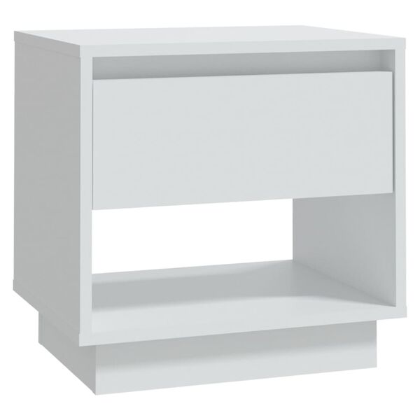 vidaXL Κομοδίνα 2 τεμ. Λευκά 45 x 34 x 44 εκ. από Μοριοσανίδα