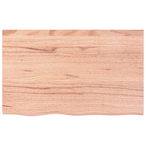 vidaXL Επιφ Τραπεζιού Αν Καφέ 80x50x(2-6)εκ. Επεξ. Μασίφ Ξύλο Δρυός