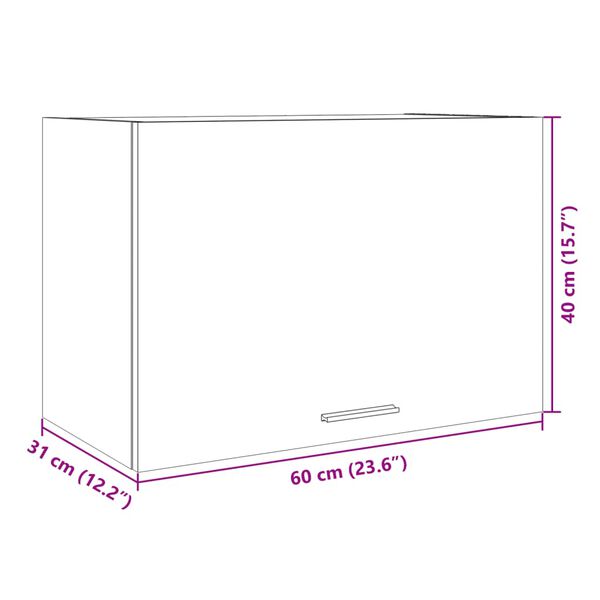 vidaXL Ντουλάπι Κρεμαστό Lyon Sonoma Δρυς 60 x 31 x 40εκ. από