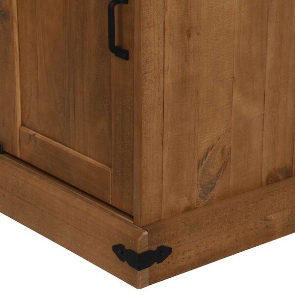 vidaXL Sideboard HALDEN με συρόμενη πόρτα 80x40x80 cm μασίφ ξύλο