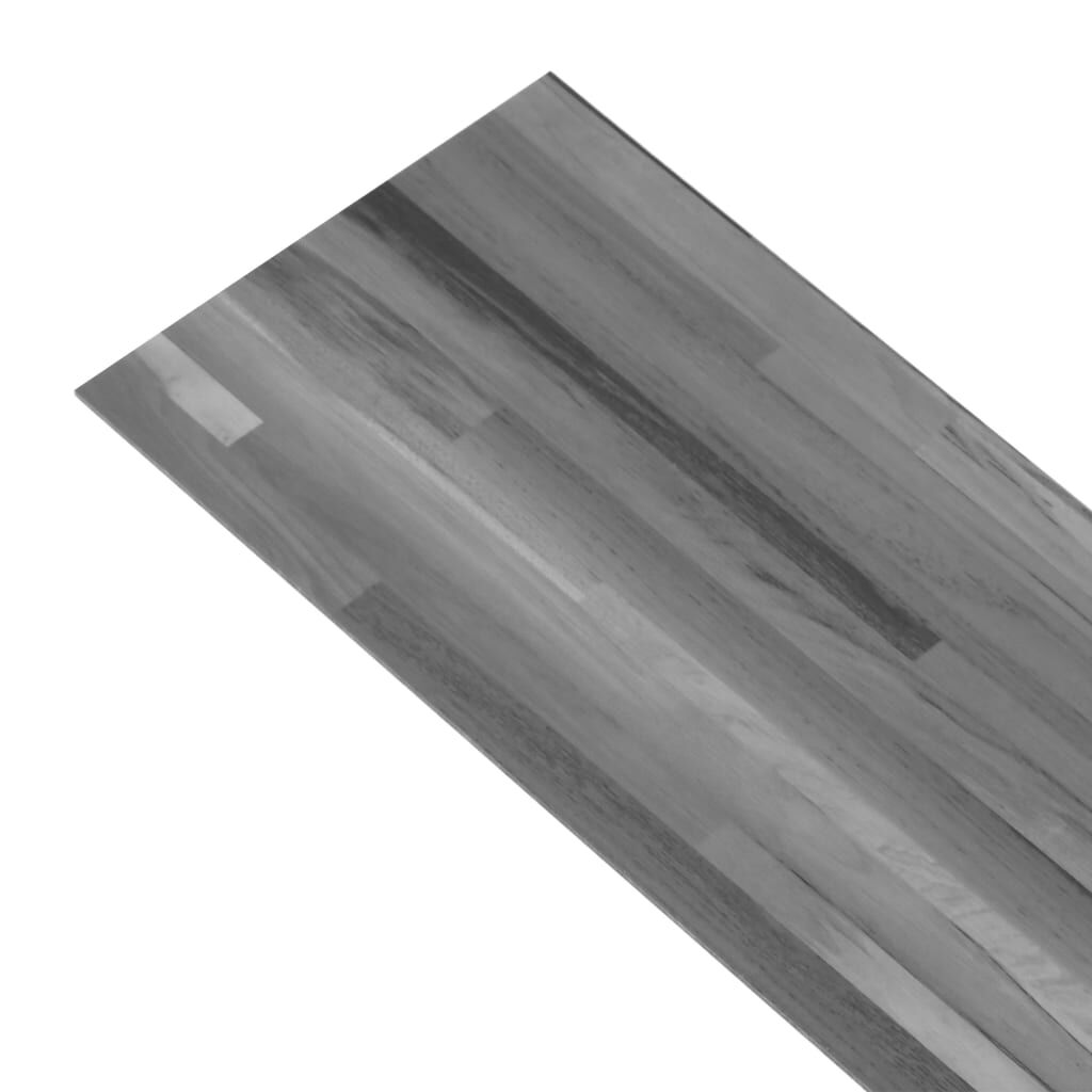 vidaXL Δάπεδο Μη Αυτοκόλλητο Ριγέ Γκρι 5,26 μ² / 2 χιλ. από PVC