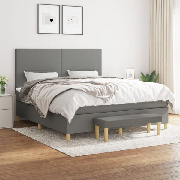 vidaXL &Kappa;&rho;&epsilon;&beta;ά&tau;&iota; Boxspring &mu;&epsilon; &Sigma;&tau;&rho;ώ&mu;&alpha; &Sigma;&kappa;&omicron;ύ&rho;&omicron; &Gamma;&kappa;&rho;&iota; 180x200 &epsilon;&kappa; &Upsilon;&phi;&alpha;&sigma;&mu;ά&tau;&iota;&nu;