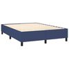vidaXL Κρεβάτι Boxspring με Στρώμα & LED Μπλε 140x190 εκ. Υφασμάτινο