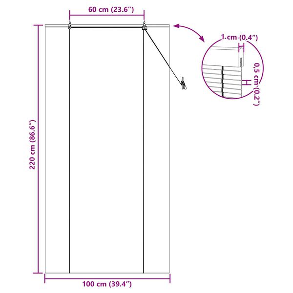 vidaXL Ρολά και Σκίες Παραθύρων Κίτρινο 100 x 220 cm Μπαμπού