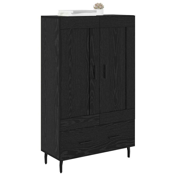 vidaXL Highboard &Mu;&alpha;ύ&rho;&eta; &Omicron;&xi;&upsilon;ά 69,5 x 31 x 115 &epsilon;&kappa;. &Epsilon;&pi;&epsilon;&xi;&epsilon;&rho;&gamma;&alpha;&sigma;&mu;έ&nu;&omicron; &xi;ύ&lambda;&omicron;