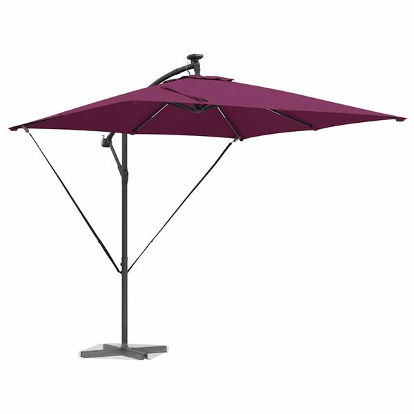 vidaXL Ομπρέλα Cantilever Banana Μπορντό 249 x 249 x 250 εκ.