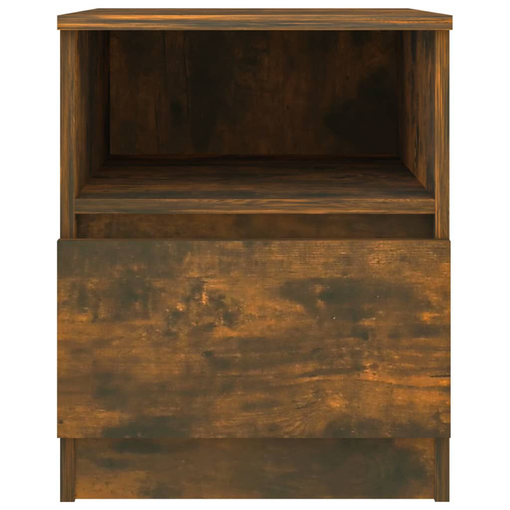 vidaXL Κομοδίνα 2 τεμ. Καπνιστή Δρυς 40x40x50 εκ. από Επεξεργ. Ξύλο
