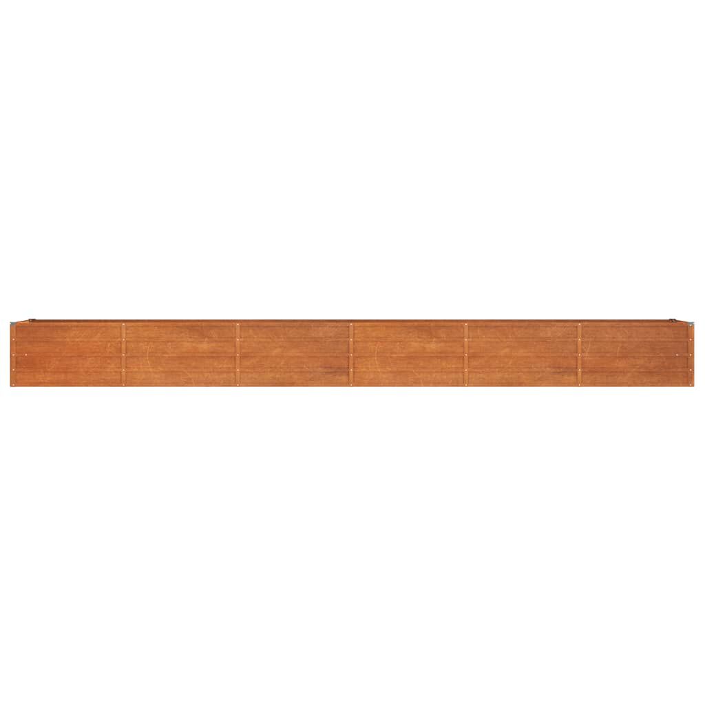 vidaXL Ζαρντινιέρα Σκουριασμένο 480x80x45 εκ. Ατσάλι Σκληρυθέν Αέρα
