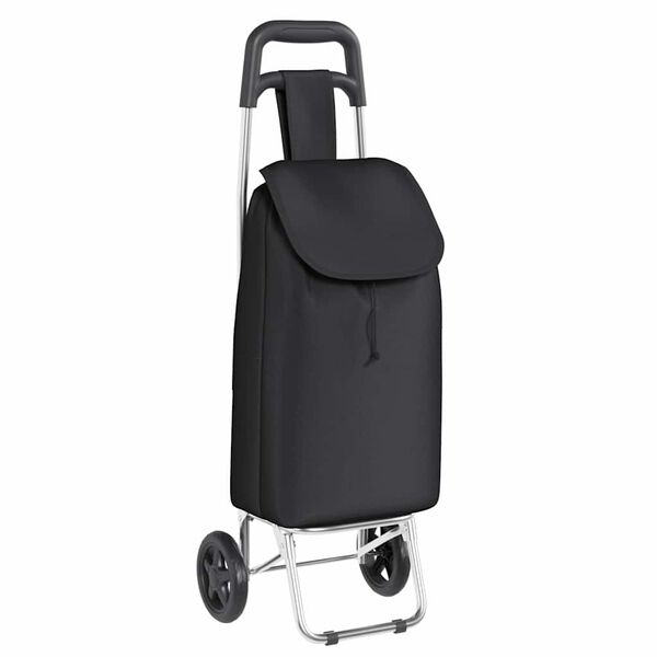 vidaXL Καρότσι Αγορών Μαύρο 35 x 28 x 92 εκ. Ύφασμα Oxford