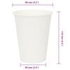 vidaXL Χάρτινα κύπελλα καφέ 1000 τεμάχια 12oz 300ml Λευκό