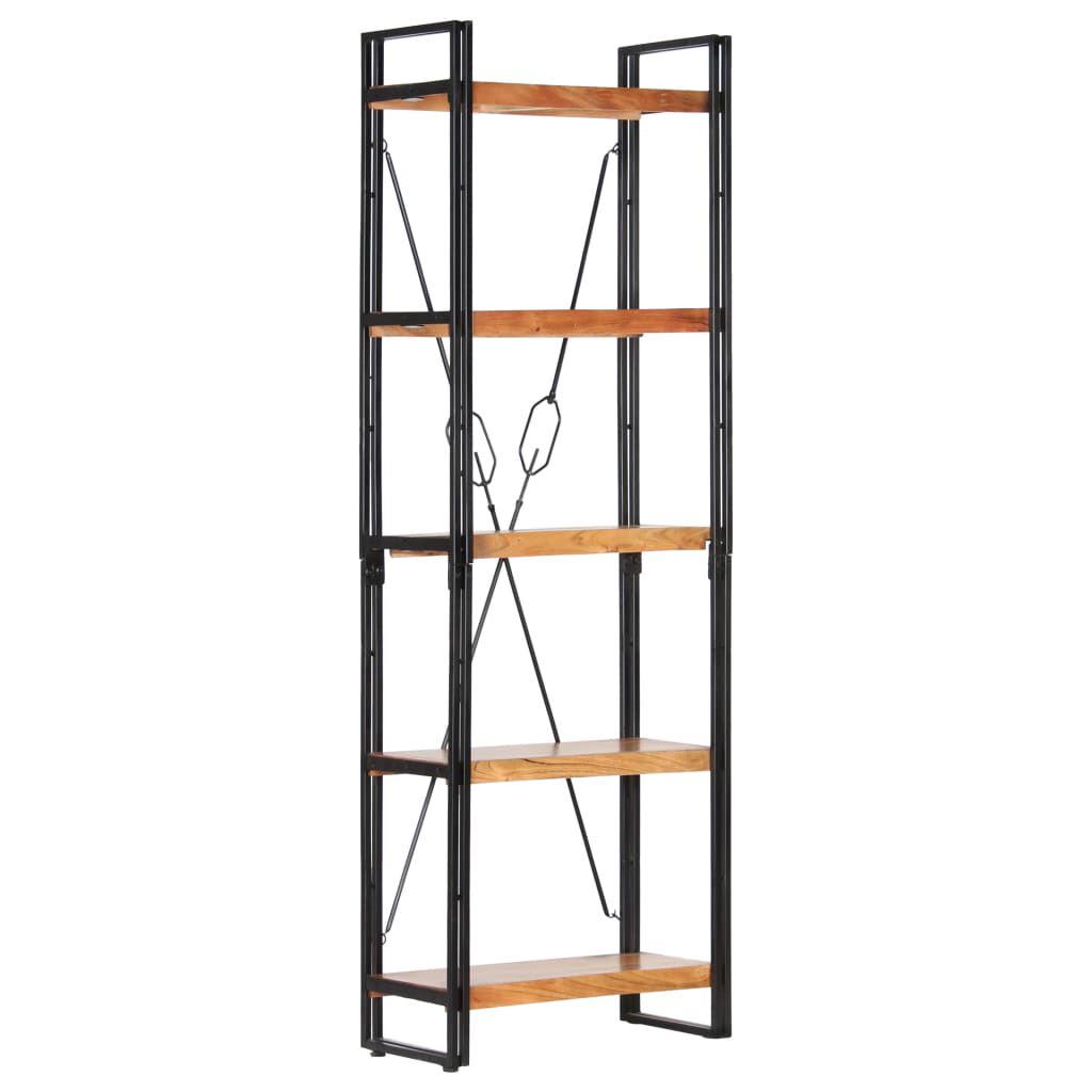 vidaXL Βιβλιοθήκη με 5 Επίπεδα 60 x 30 x 180 εκ. Μασίφ Ξύλο Ακακίας