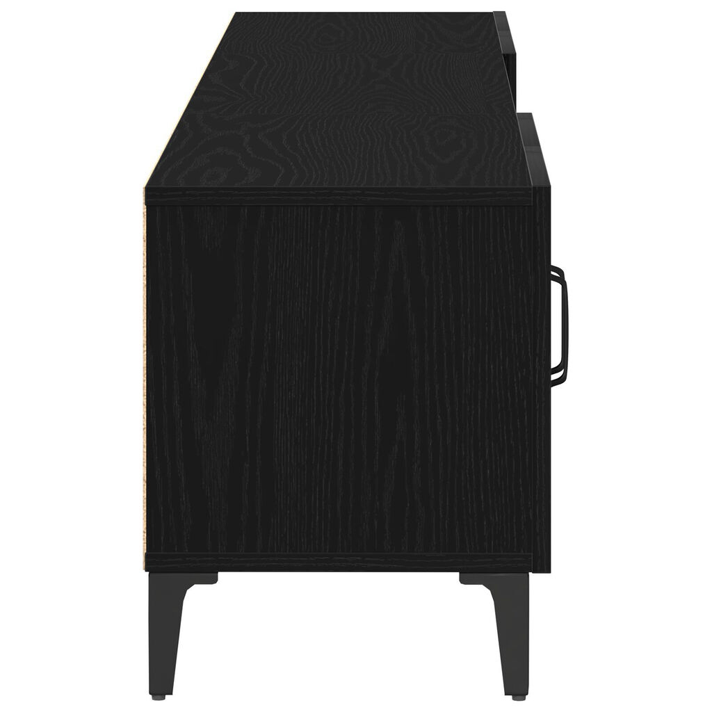 vidaXL Ντουλάπα Τηλεόρασης Μαύρο Δρυς 180x31,5x40 εκ Επεξεργασμένο Ξύλο