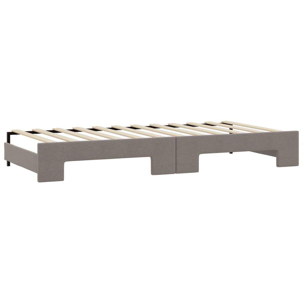 vidaXL Καναπές Κρεβάτι Συρόμενος Taupe 100x200εκ. Υφασμάτινος Συρτάρια