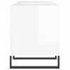 vidaXL Δισκοθήκη Γυαλιστερή Λευκή 121x38x48 εκ. από Επεξεργασμένο Ξύλο