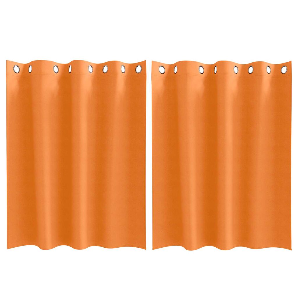 vidaXL Κουρτίνες 2 pcs Φωτεινό Πορτοκάλι 140 x 140 cm Πολυεστέρας