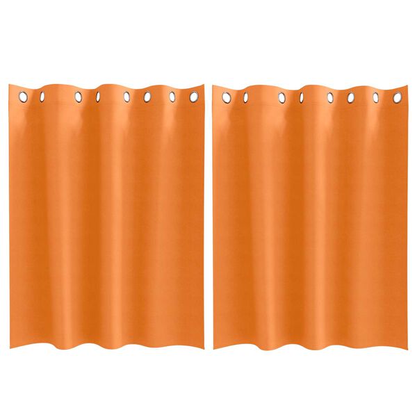 vidaXL Κουρτίνες 2 pcs Φωτεινό Πορτοκάλι 140 x 140 cm Πολυεστέρας