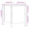 vidaXL Παγκάκι Αποθήκευσης Μαύρο 40 x 42,5 x 50 εκ. από Επεξεργ. Ξύλο