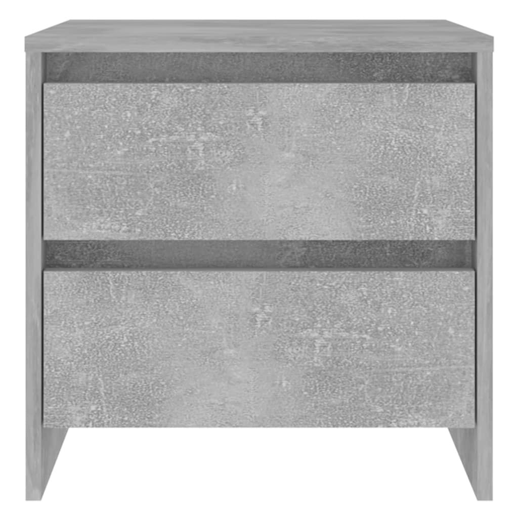 vidaXL Κομοδίνα 2 τεμ. Γκρι Σκυρ. 45x34,5x44,5 εκ. Επεξεργασμένο Ξύλο