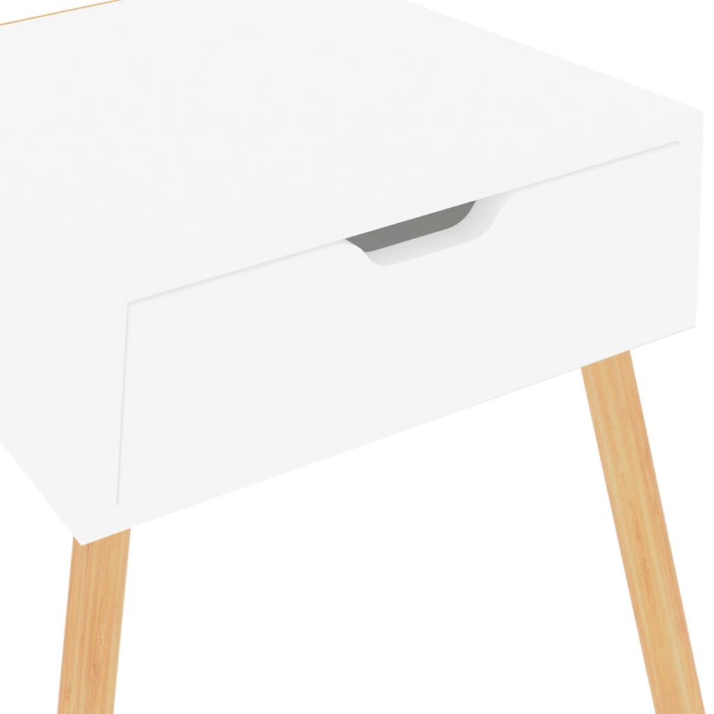 vidaXL Κομοδίνα 2 τεμ. Λευκά 40 x 40 x 56 εκ. από Επεξεργ. Ξύλο