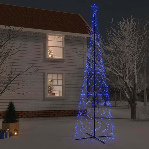 vidaXL Χριστουγεννιάτικο Δέντρο Κώνος 3000 LED Μπλε 230 x 800 εκ.