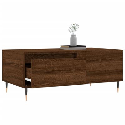 vidaXL Τραπεζάκι Σαλονιού Καφέ Δρυς 90x50x36,5 εκ. Επεξεργασμ. Ξύλο