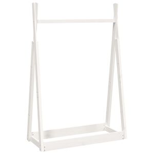 vidaXL Κρεμάστρα Ρούχων Λευκή 100x45x150 εκ. από Μασίφ Ξύλο Πεύκου
