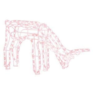 vidaXL Χριστουγεννιάτικος Τάρανδος Θερμό Λευκό 73 x 31 x 45 εκ.