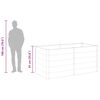 vidaXL Ζαρντινιέρα Υπερυψωμένη Γκρι 200 x 100 x 91 εκ. από WPC