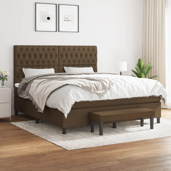 vidaXL &Kappa;&rho;&epsilon;&beta;ά&tau;&iota; Boxspring &mu;&epsilon; &Sigma;&tau;&rho;ώ&mu;&alpha; &Sigma;&kappa;&omicron;ύ&rho;&omicron; &Kappa;&alpha;&phi;έ 180x200 &epsilon;&kappa; &Upsilon;&phi;&alpha;&sigma;&mu;ά&tau;&iota;&nu;&omicron;