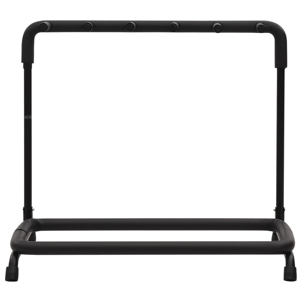vidaXL Βάση για 5 Κιθάρες Πτυσσόμενη Μαύρη 74x41x66 εκ. Ατσάλινη