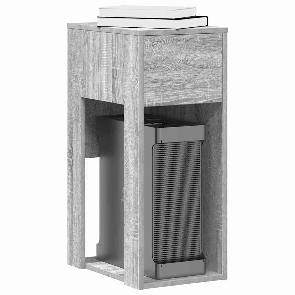 vidaXL Βάση πύργου υπολογιστή με συρτάρι Γκρι Sonoma 30x44x74 εκ.