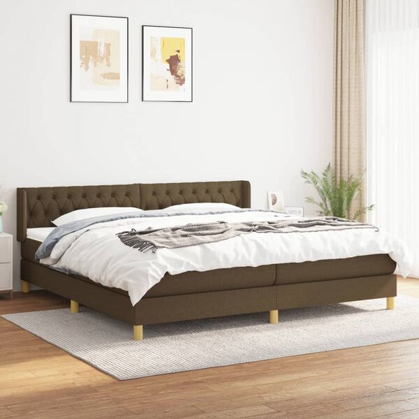 vidaXL &Kappa;&rho;&epsilon;&beta;ά&tau;&iota; Boxspring &mu;&epsilon; &Sigma;&tau;&rho;ώ&mu;&alpha; &Sigma;&kappa;&omicron;ύ&rho;&omicron; &Kappa;&alpha;&phi;έ 200x200 &epsilon;&kappa;. &Upsilon;&phi;&alpha;&sigma;&mu;ά&tau;&iota;&nu;&omicron;