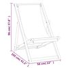 vidaXL Ξαπλώστρα Μπλε 56 x 105 x 96 εκ. από Ξύλο Teak