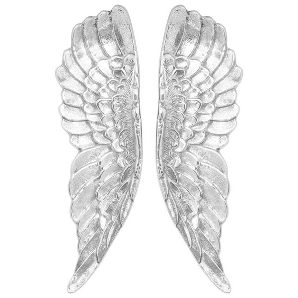 vidaXL Γλυπτό Φτερών Ασημί 31 x 5 x 91 εκ Αλουμίνιο