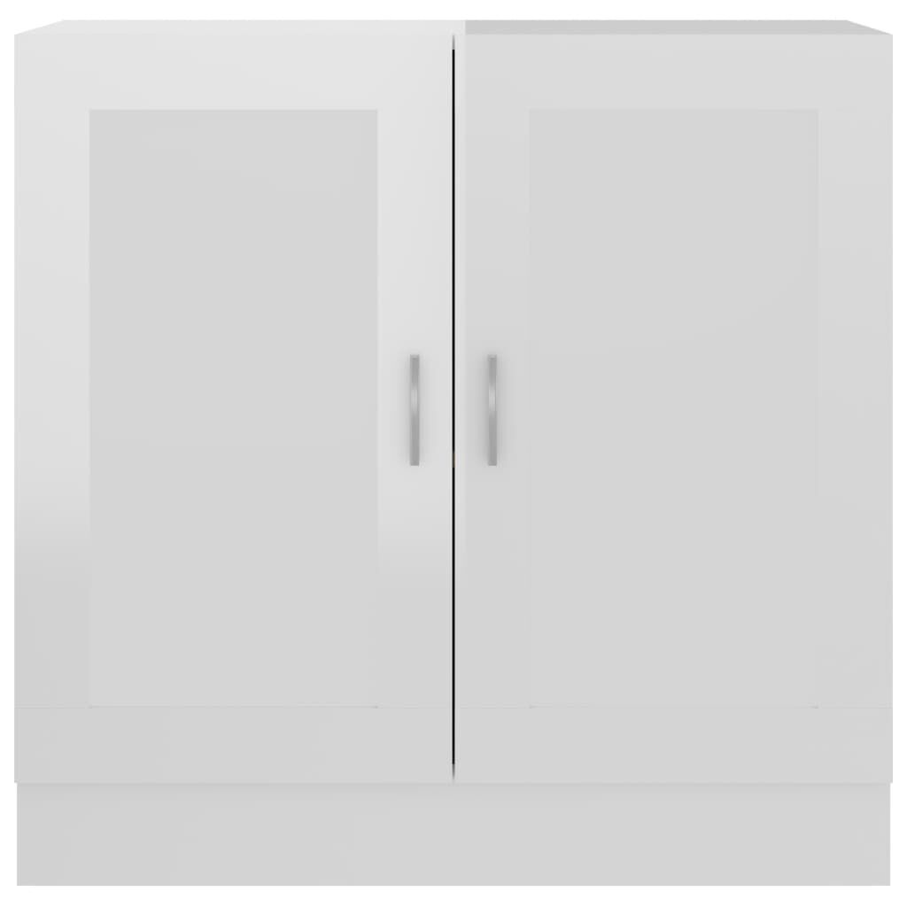 vidaXL Βιβλιοθήκη Γυαλιστερό Λευκό 82,5 x 30,5 x 80 εκ. Επεξ. Ξύλο