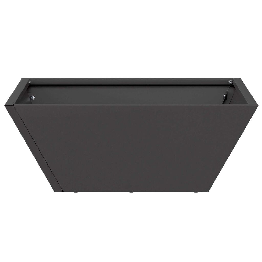 vidaXL Γλάστρα Κήπου Μαύρο 40 x 40 x 15 cm Ατσάλι