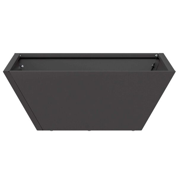 vidaXL Γλάστρα Κήπου Μαύρο 40 x 40 x 15 cm Ατσάλι