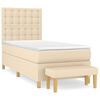 vidaXL &Kappa;&rho;&epsilon;&beta;ά&tau;&iota; Boxspring &mu;&epsilon; &Sigma;&tau;&rho;ώ&mu;&alpha; &Kappa;&rho;&epsilon;&mu; 100 x 200 &epsilon;&kappa;. &Upsilon;&phi;&alpha;&sigma;&mu;ά&tau;&iota;&nu;&omicron;