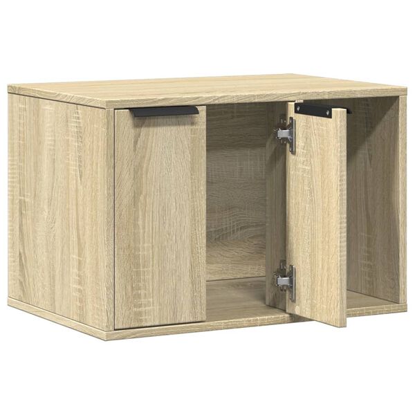 vidaXL Τουαλέτα Γάτας Περίφραξη Sonoma Δρυς 60x40x40εκ Επεξεργασμ Ξύλο