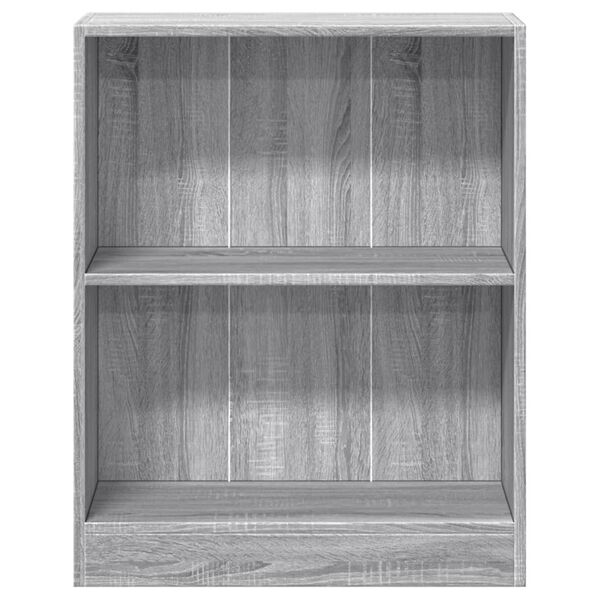 vidaXL Βιβλιοθήκη Γκρι Sonoma 60x24x76 εκ. από Επεξεργασμένο Ξύλο
