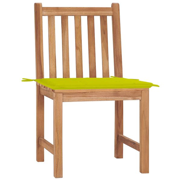 vidaXL Καρέκλες Κήπου 2 Τεμαχίων από Μασίφ Ξύλο Teak με Μαξιλάρια