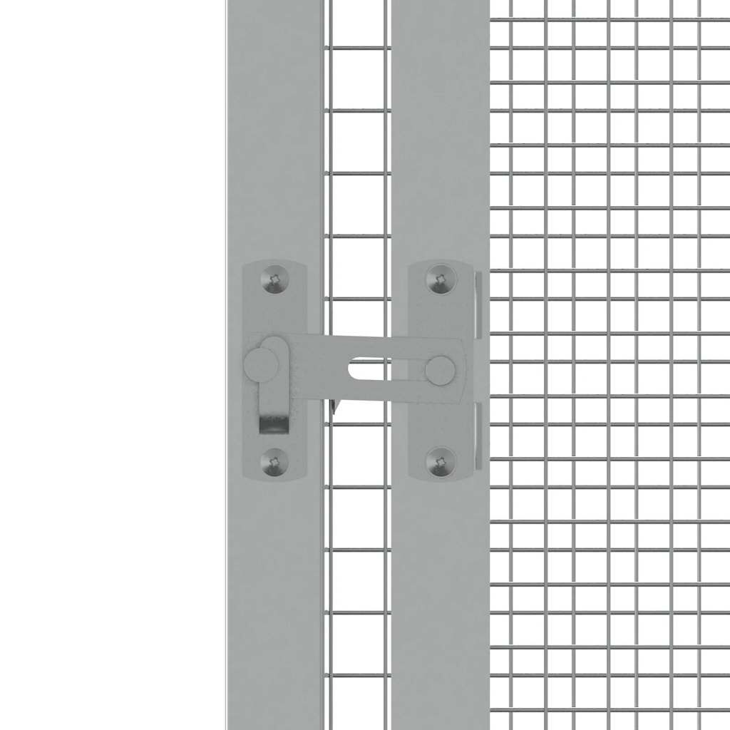 vidaXL Κλουβί Πουλιών Γκρι 213,5x217,5x211,5εκ από Γαλβανισμένο Χάλυβα