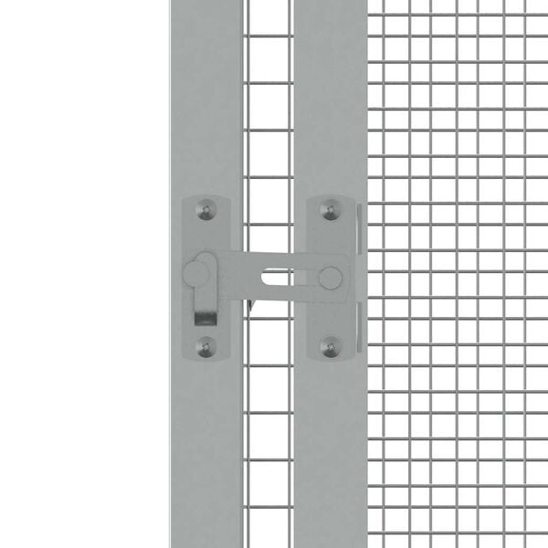 vidaXL Κλουβί Πουλιών Γκρι 213,5x217,5x211,5εκ από Γαλβανισμένο Χάλυβα