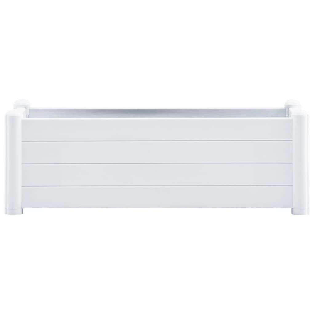 vidaXL Ζαρντινιέρα Υπερυψωμένη Λευκή 100 x 43 x 35 εκ. Πολυπροπυλένιο