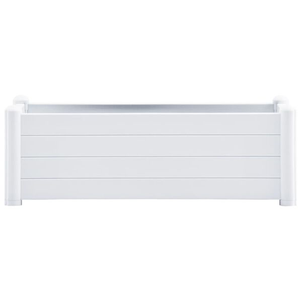 vidaXL Ζαρντινιέρα Υπερυψωμένη Λευκή 100 x 43 x 35 εκ. Πολυπροπυλένιο