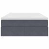vidaXL Κρεβάτι με αποθηκευτικό χώρο και στρώμα με στρώμα Σκούρο Γκρι