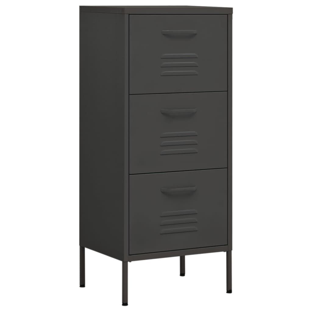 vidaXL Ντουλάπι Αποθήκευσης Ανθρακί 42,5x35x101,5 εκ. από Ατσάλι