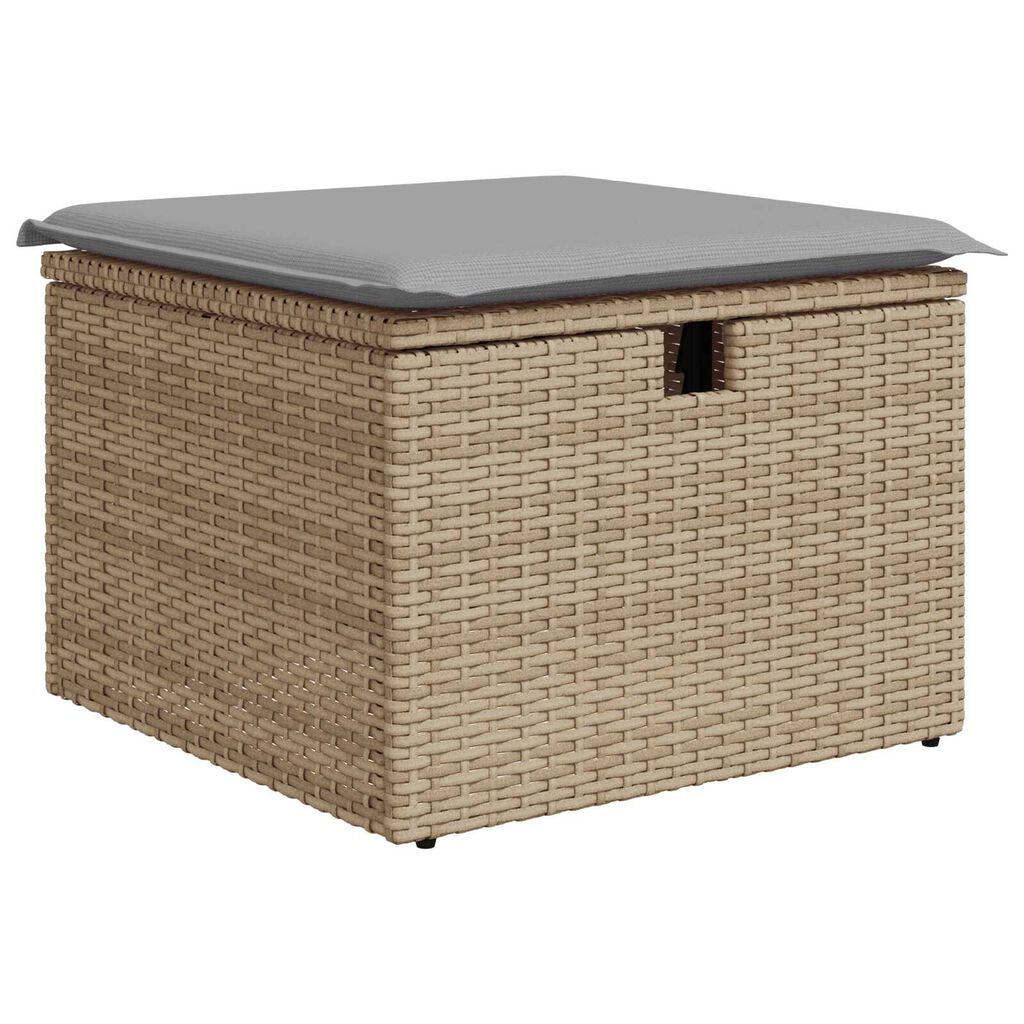 vidaXL Σετ Καναπέ Κήπου 5 pcs Μπεζ 55 x 62 x 69 εκ Πολυ ράταν