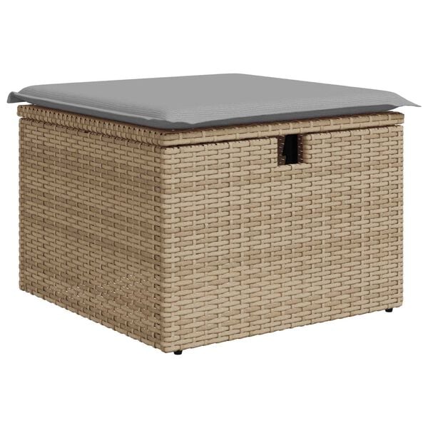 vidaXL Σετ Καναπέ Κήπου 5 pcs Μπεζ 55 x 62 x 69 εκ Πολυ ράταν